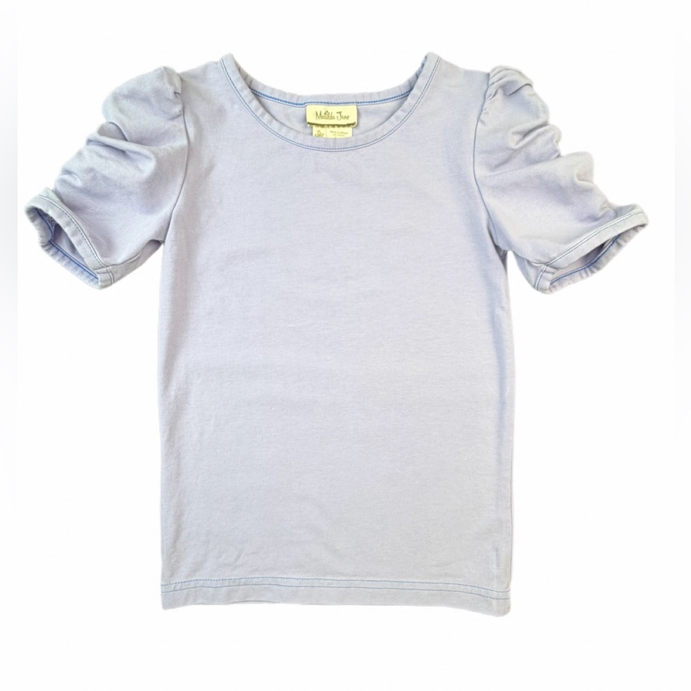 MATILDA JANE Girls Lavender Ruched Sleeve Top - 4